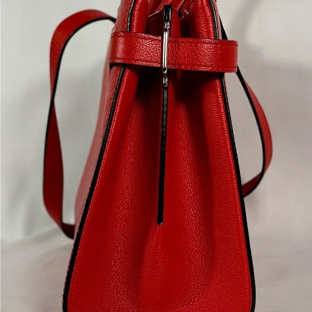 Louis Vuitton Twist Lock Epi Red Leather Tote with COA and Dust bag
